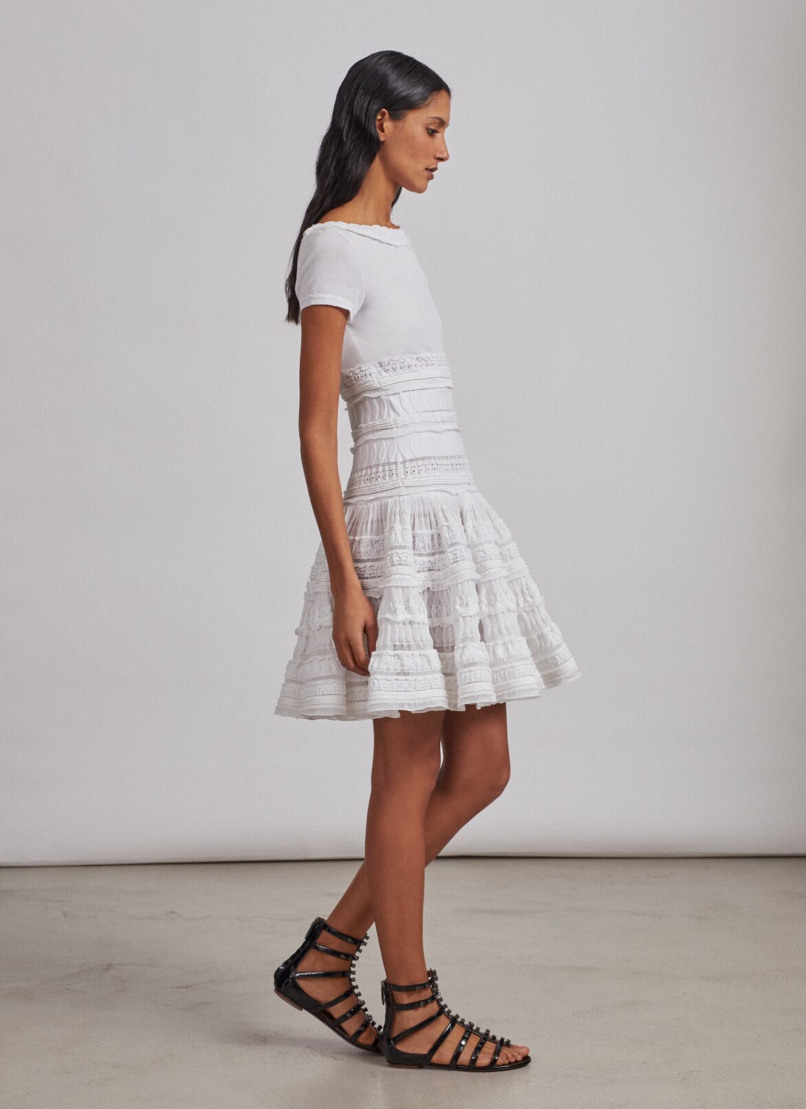 Alaïa Edition 2007 Flared dress in cotton crinoline ALAÏA WHITE ALAÏA EDITION 2007 FLARED DRESS IN COTTON CRINOLINE